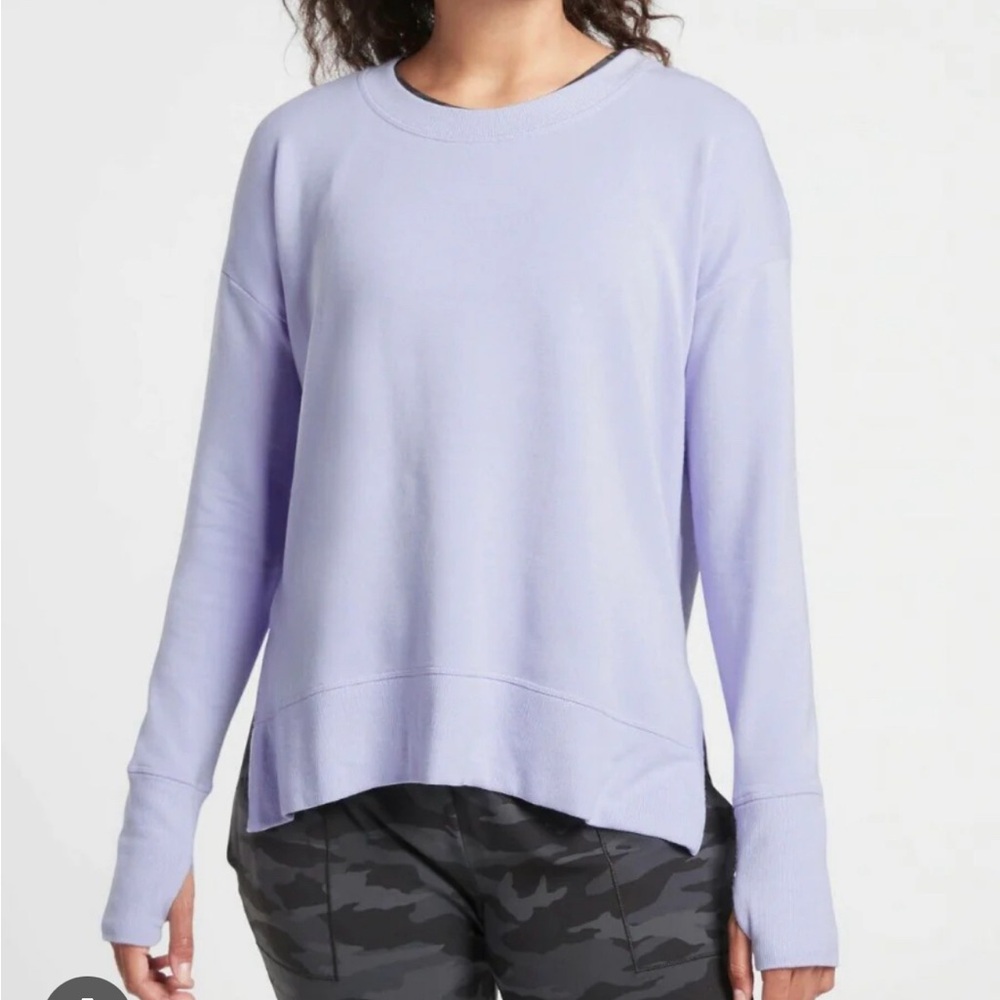 Athleta Coaster Luxe Sweatshirt Periwinkle size Small